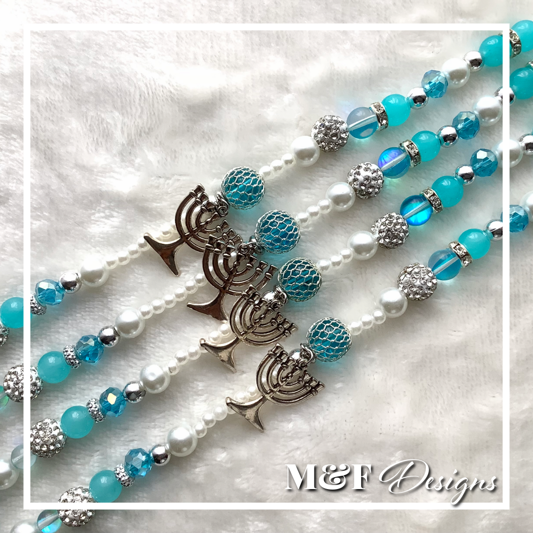 Beaded Tassel Set | 021 Blue Pearl