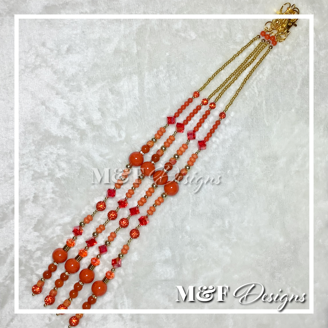 Beaded Tassel Set | 025 Ember Orange