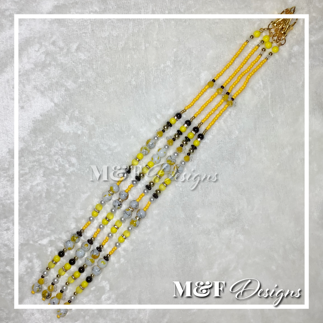 Beaded Tassel Set | 020 Yellow Bee-uty