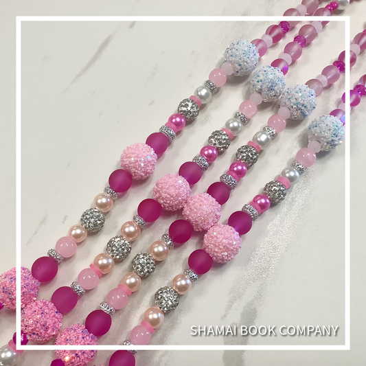 Beaded Tassel Set | 005 Bright Pink